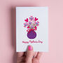 Vase Of Pom Pom Flowers Mother's Day Card, thumbnail 2 of 6