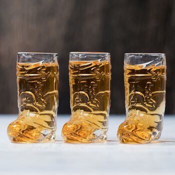 Set Of Three Cowboy Boot Shot Glasses, 5 of 6