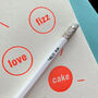 'Pop – Love, Fizz, Cake' Letterpress Celebration Card, thumbnail 2 of 3