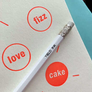 'Pop – Love, Fizz, Cake' Letterpress Celebration Card, 2 of 3