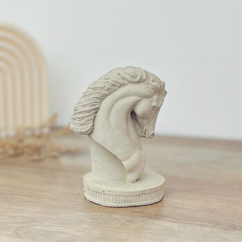 Horse Bust Concrete Sculpture Gift For Horse Lovers, 5 of 7
