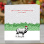 Christmas Greetings To Ewe' Funny Christmas Card, thumbnail 1 of 2