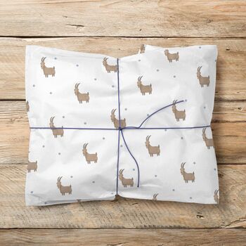 Goat Gift Wrapping Paper Roll Or Folded, 2 of 3