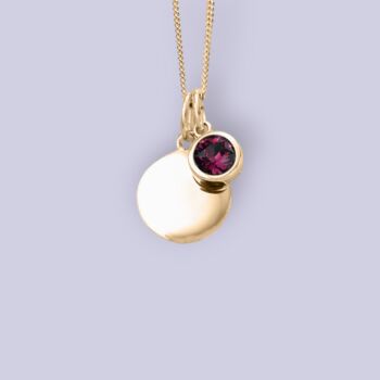 Genuine Amethyst Cz Necklace In 18ct Gold Plated Silver, 2 of 12