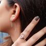 Minimalist Angular Drop Sterling Silver Earring, thumbnail 5 of 6