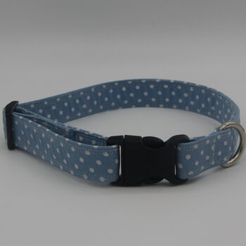 Light Blue Polkadot Dog Collar, 8 of 12