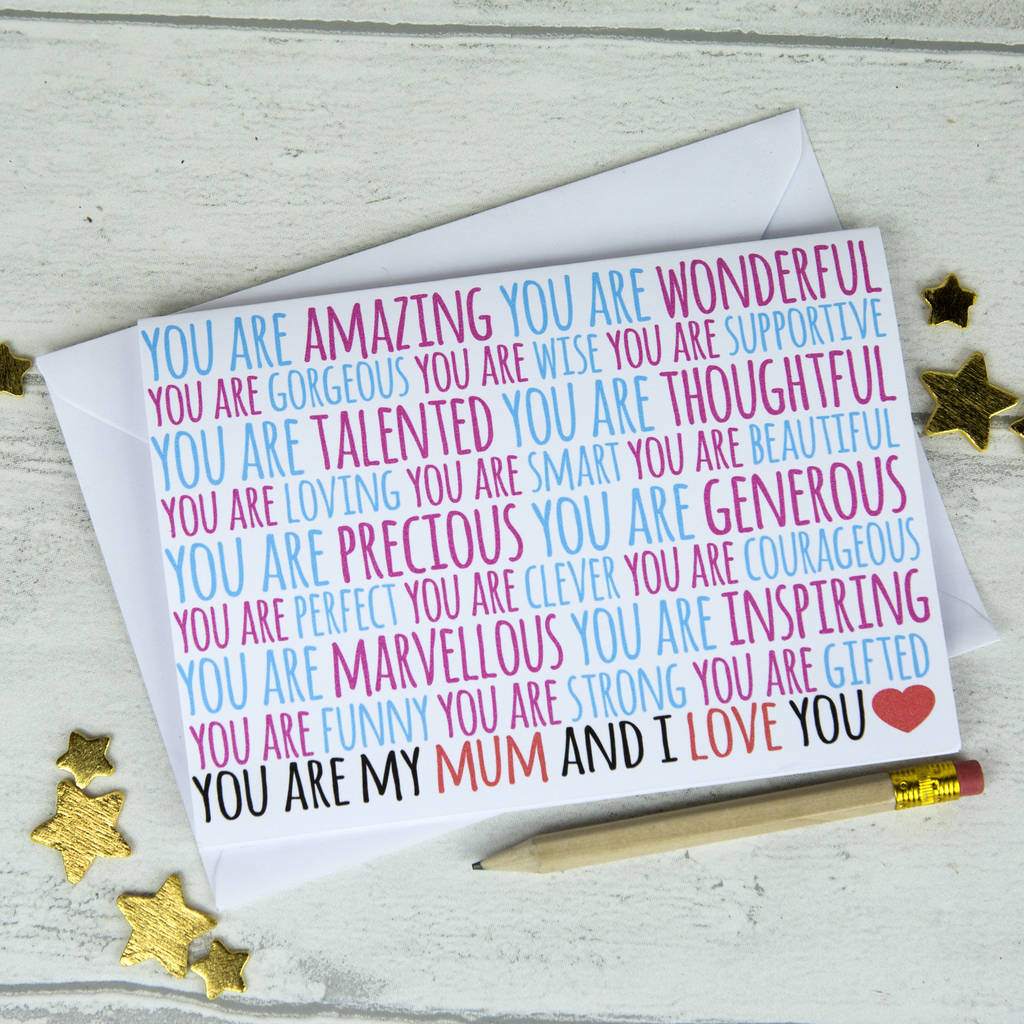 You Are Amazing Mothers Day Card By Foxery