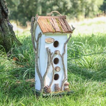 Dove Cottage Personalised Three Tier Bird House, 4 of 7