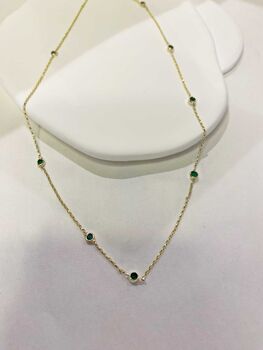Emerald Station Necklace, 3 of 5