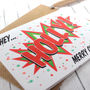 Personalised Merry Christmas Card, Pop Art Style, thumbnail 2 of 2