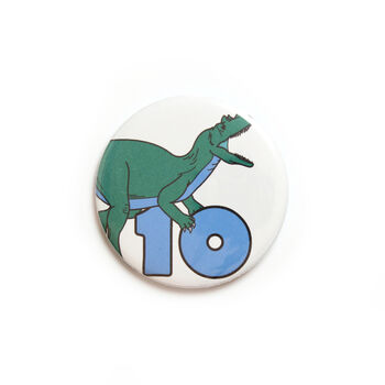 Number 10 Dinosaur Card And Badge Set, 3 of 4