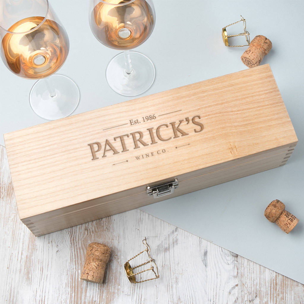 Personalised Wooden Wine Box, 1 of 5