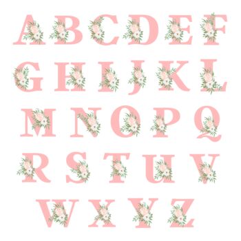 Floral Initial Personalised Girls T Shirt, 4 of 5