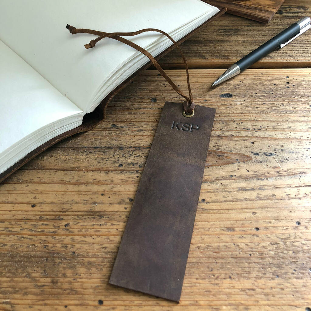 personalised italian leather bookmark by the rustic dish ...