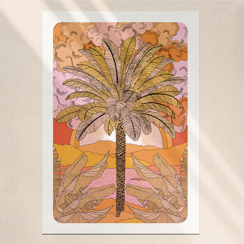 'Sunset Palm' Art Print, 2 of 2