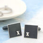 X Cufflinks. 10th Anniversary Gift For Husband, thumbnail 8 of 8