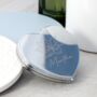 Personalised Silver Heart Birth Flower Compact Mirror, thumbnail 4 of 5