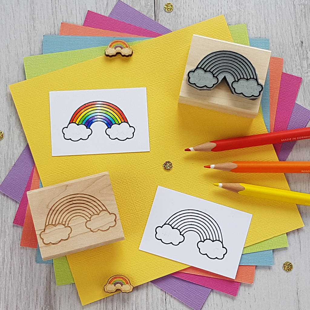 Rainbow Rubber Stamp, 1 of 2