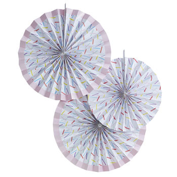 Sprinkle Fan Pinwheel Hanging Party Decorations, 2 of 2