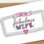 Fabulous Wife Card, thumbnail 2 of 3