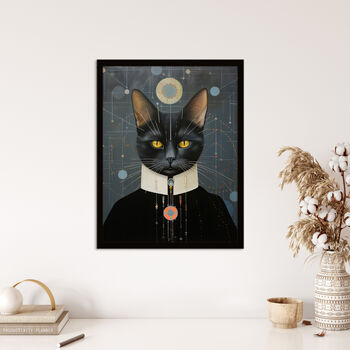 Interplanetary Cat King Futuristic Wall Art Print, 4 of 6