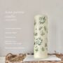 Hand Painted Rose Stem Pillar Candle, thumbnail 2 of 4