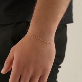 Thin Gold Plated Stainless Steel Snake Bracelet, 8 of 8