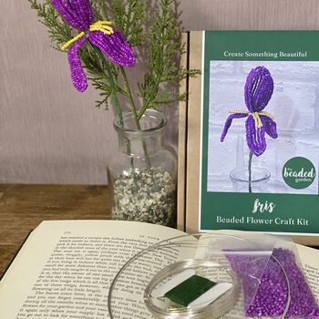 Iris Beaded Flower Craft Kit, 3 of 4