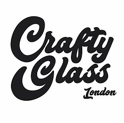 Crafty Glass London black and white logo.