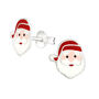 Silver Earrings, Father Christmas Studs In A Gift Tin, thumbnail 2 of 9