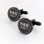 Mens Black Engraved Cufflinks – Birthday, Wedding, Or Christmas Gift Idea, thumbnail 4 of 4