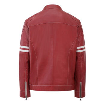 Men's Biker Leather Jacket, 5 of 7