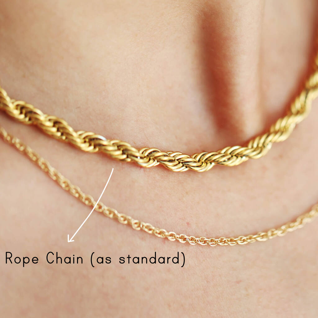 Rope Chain Necklace Chunky Necklace Statement Necklace Layering Necklace  Twisted Necklace Everyday Necklace Gold Choker Necklace Mom Gift -   Norway