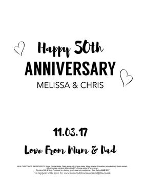 Personalised Anniversary Champagne/Prosecco Gift Label, 8 of 8