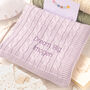Luxury Baby Girl Cable Blanket, thumbnail 7 of 12