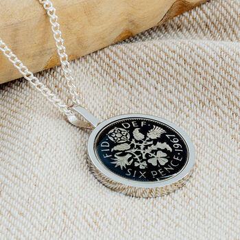 Sixpence Enamel Coin Necklace, 3 of 5