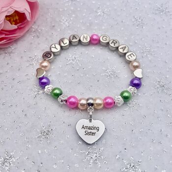 Personalised Big Sister Bracelet, 6 of 11