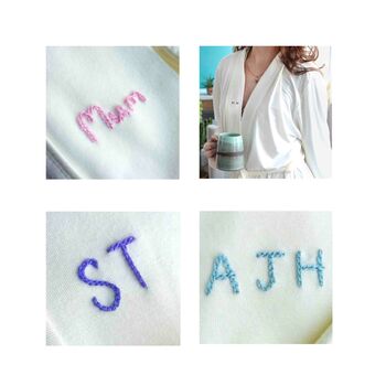Womens Robe Dressing Gown With Personalised Initials, 4 of 8