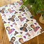 Arnie Patterned Tea Towel, thumbnail 1 of 5