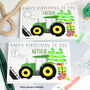 Personalised Green Tractor Christmas Card, thumbnail 5 of 8