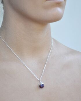 July Birthstone Ruby Crystal Necklace, 2 of 5