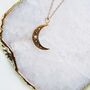 Gold Plated Moon Opal Celestial Necklace, thumbnail 3 of 4