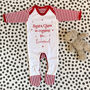 Personalised Town Christmas Rompersuit Or Pyjamas, thumbnail 1 of 3