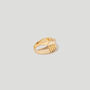 18k Gold Plated Vermeil Octagon Ring With Cz Stone, thumbnail 2 of 4