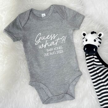 Guess What?! Pregnancy Announcement Babygrow, 4 of 8