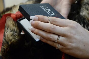 Cute Wishbone Ring Dainty Stacking Silver Jewellery, 5 of 10