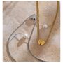 Cannes D’or Gold Pearl Crystal Love V Blossom Necklace, thumbnail 3 of 4