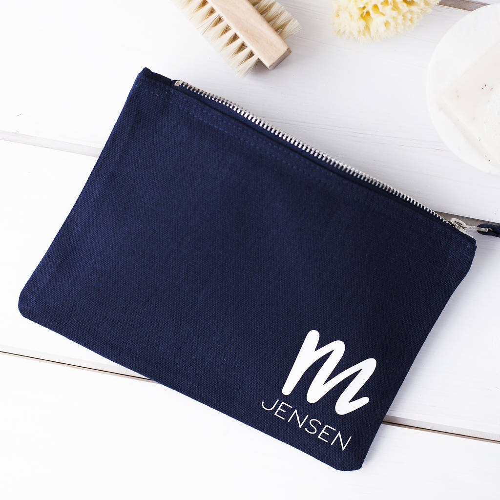 Personalised Mens Initial Wash Bag By Clouds and Currents