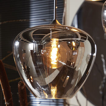 Caspar Smoked Grey Glass Pendant Light, 2 of 4