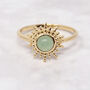 18ct Gold Plated Aventurine Healing Stone Sun Ring, thumbnail 1 of 5